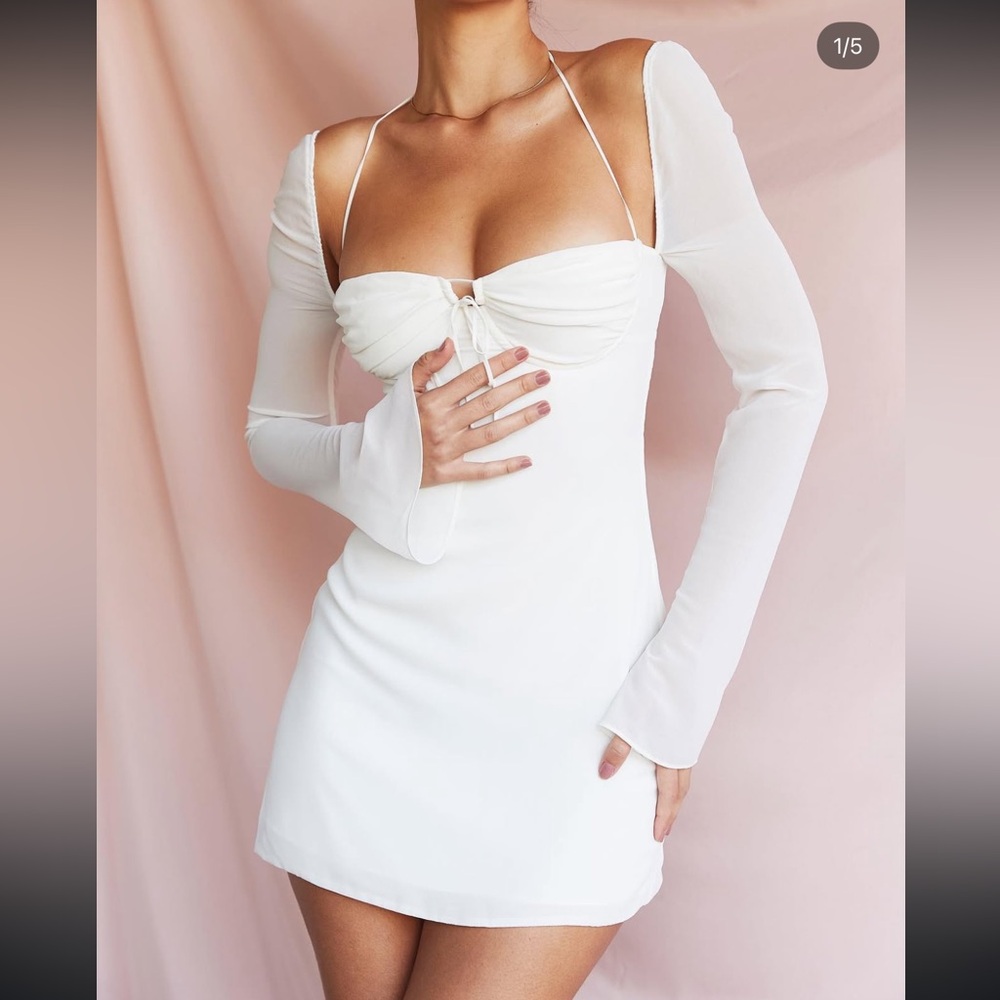 House of CB Babydoll Georgette Minidress